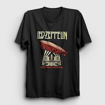 Presmono Unisex Mothership Led Zeppelin T-shirt Siyah