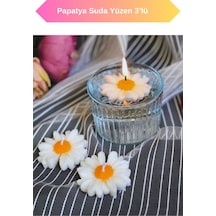 Official Papatya Suda Yüzen Mum Papatyalı Mum - 3 Adet