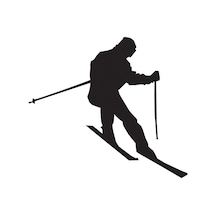 Folyo Sticker Kayakçı Adkpquy636 130cm Uzunluk Siyah