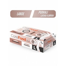 Corefood Pudralı Lateks Eldiven L 100 Adet
