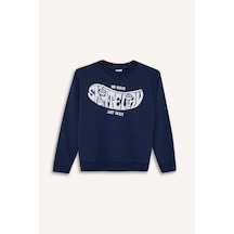 Defacto Erkek Çocuk Regular Fit Bisiklet Yaka Sweatshirt F2841a825aunv241 Lacivert