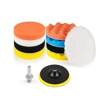 Telvesse Pasta Cila Polisaj Parlatma Pedi Seti 115mm 11 Parça Oto Parlatıcı Pedleri Otomotiv Parlatma Matkap Uyumlu P