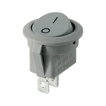 Ic-133B Yuvarlak Işıksız Anahtar On-Off 2 Pin Gri