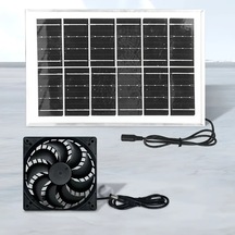 Boatshop1 1 Adet Güneş Paneli Tipi 1 Fan Seti Sera Soğutma Termal Yalıtım Malzemesi Solar Enerji Tavuk Kümesi Fanı