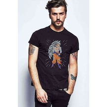 Anime Dragon Ball Baskılı Siyah Erkek Tshirt (530972497)