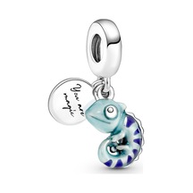 Fubena Gümüş Parlayan Bukalemun Sallantılı Charm