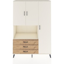 Hyperion Dolap 7 Raflı 3 Çekmeceli 3 Kapaklı 132x44x195 Aytaşı-aytaşı/çam Aytası/atlas Çam