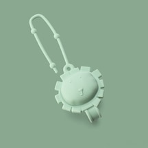 Maiyame Yenilenmiş Yeşil Aslan Desenli Silikon Diş Fırçası Zinciri - Uyumlanabilir, Düşme Koruma, Taşınabilir Oyuncağı Askı Ve Saklama Özelliği