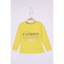 Toontoy Kids Toontoy Kız Çocuk Fashion Baskılı Tişört Sarı