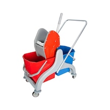 Ceymop Çift Kovalı Plastik Taşıyıcılı Plastik Presli Temizlik Seti