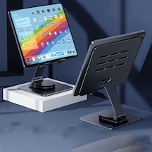 360 Derece Dönerli Telefon Tablet Tutucu Metal Stand-al4721 Gümüş