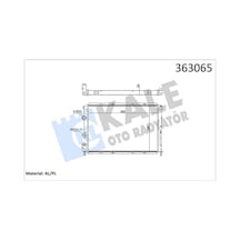 Kale 363065 Motor Su Radyatörü - Renault Megane Scenic 1997-1999 1.9 D Dizel Manuel Şanz. 7700838133 - 7701352605