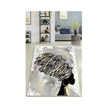 Chilai Home Zebra Hair Djt Modern Tasarım Yıkanabilir Kaymaz Taban Halı, Salon Halısı , Dekoratif Halı Çok Renkli