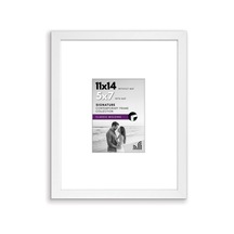 Beyaz 11x14 Resim Çerçevesi - Mat İle 5x7 Çerçeve Veya 11x14 Çerçeve Olarak Kullanın - Kırılmaya Dayanıklı Ca