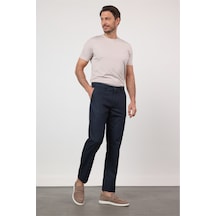 İmza Yan Cep Comfort Fit Pamuklu Chino Pantolon 1003260211 Lacivert