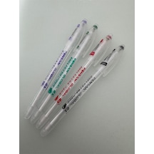 Tükenmez Kalem Global 0.5 Mm Karışık Renk 4 Adet Kırmızı,mor,siyah,yeşil Çok Renkli