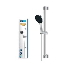 110mm Kare Sürgülü Duş Seti, 3 Akışlı El Duşu Ve Ray 6998