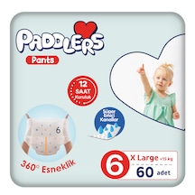 Paddlers Külot Bebek Bezi 6 Numara X-Large 60 Adet (15+Kg) Ekstra Fırsat Paketi