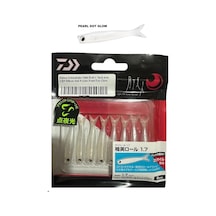 Daiwa Gekkabijin Chibi Roll 1.7inch 4cm Lrf Silikon Yem 8 Adet Pearl Dot Glow