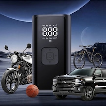 4500mah Şarjlı Led Işıklı 150psı Lcd Ekranlı Araç Motor Bisiklet Motosiklet Top Şişirme Kompresörü