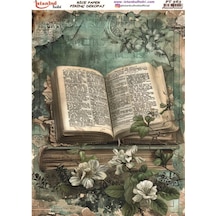 Pirinç Dekopaj Kağıdı 30x42cm Pt-563 Kitap Çiçek