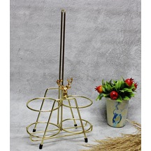 Geyik Aksesuar Vidalı Metal Altın Stant Yağdanlık Sosluk