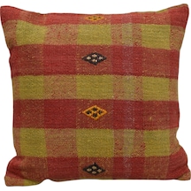 Zehra Abla Halı Yeni El Dokuma Dekoratif Kilim Kırlent Yastık Kılıfı 6447 Çok Renkli
