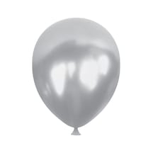 12 Inç Standart Boy Metalik Balon 10 Adet Gümüş A