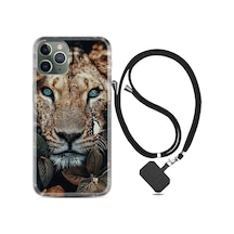 Apple Uyumlu iPhone 13 Pro Kılıf Boyun Askılı Flowers Leon 2 1342