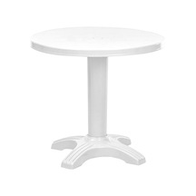 Sy-2556 Beyaz Yuvarlak Plastik Masa 80x72 Cm 51012 Diğer