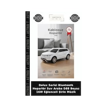 Delux Serisi Bluetooth Hoparlör Suv Araba D88 Beyaz 16w Eğlenceli Şirin Müzik