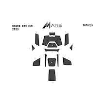 Honda Adv 350 Tank Pad Ve Grenaj Kaplama 14 Parça Siyah
