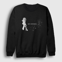 Presmono Unisex Ian Curtis Joy Division Sweatshirt Siyah