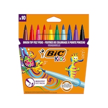 Bıc Kids Visaquarelle Fırça Uçlu Boya Kalemleri 10'lu Kutu