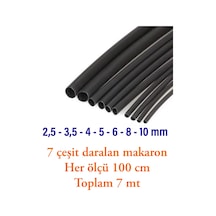Maasco Isıyla Daralan Makaron Kablo Seti 7 Çeşit Herbiri 100 CM (7 M Toplam)