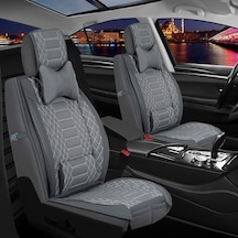 Seat İbiza Yeni Uyumlu Lüks Deri Oto Koltuk Kılıfı Ön Arka Takım Set Füme Fs