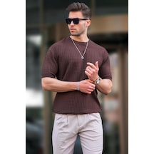 Madmext Madmext Erkek Kahverengi Tişört 5685-kahverengi Kahverengi