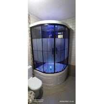 110X110 Küvet Üstü Antrasit Compact Sistem Sistem 1