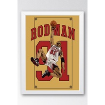 Dennis Rodman Çerçeveli Tablo - Chicago Bulls Nba Posteri Tablo
