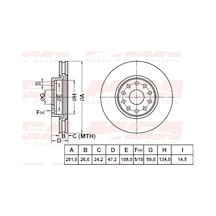 Mga-50181 Fren Disk On Hava Kanalli 281-10 ( Fiat: Scudo - / Ci 515105381