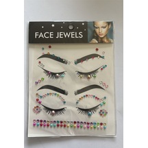 Face Gems Yüz Süsleme Taşı Vücut Kristali Model 20 Beyaz