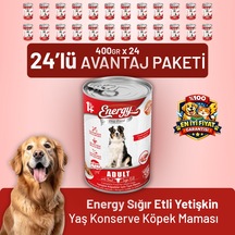 Energy Sığır Etli Yetişkin Yaş Köpek Maması 400 G - 24 Adet