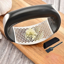 Kosona 304 Paslanmaz Çelik Yaylı Sarımsak Ezici Seti - Silikon Soyucu Ve Fırça İle Hızlı Ezme, Pratik Kullanım Renkli Kutuda Diğer