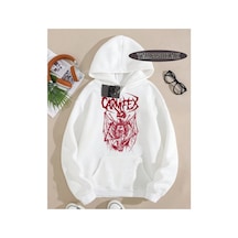 Tarzsokak Kapşonlu Sweatshirt Beyaz Carnifex Özel Tasarım