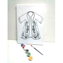 Hayal Sepeti Resimli Tuval Boyama Kaftan 25X35Cm