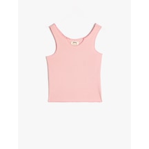 Koton Basic Atlet Kolsuz Ribanalı Pamuklu Pembe 4skg30115ak Pembe