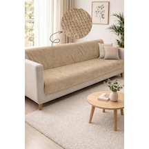 Kaymaz Taban Koltuk Örtüsü - Wellsoft & Peluş Koltuk Örtüsü- 180x215 Cm - Kapuçino Cappuccıno Cappuccino