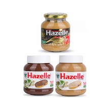 Hazelle Tanışma Paketi Sütlü, Kakaolu, Şekerli Fındık Ezmesi 3 Lü Paket