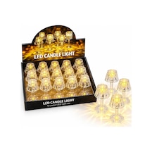 12 Adet Krom Kristal - Mika Pilli Dekoratif Masa Lambası Çap : 6.5cm Yükseklik : 11.5 Cm İ10-022 54 Çok Renkli