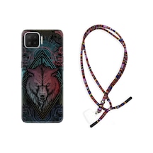 Oppo A73 Kılıf Rasta Boyun Askılı Wolf 1658 Siyah